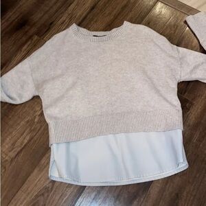 31. Banana republic | S | Sweater wth faux leather